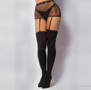 Meia calça 7/8 estilo cinta-liga com rendado na altura da cintura - YAFFA Lingerie