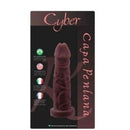 Capa para pênis marrom em CyberSkin 18 x 4 cm