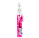 Vibrador Rotativo 2 motores Vai e Vem Coelho Bateria recarregável - Rosa metalizado