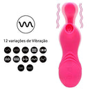 Vibrador Massageador e Sugador Clitóris e mamilos Recarregável