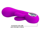 Vibrador com Estimulador Clitoriano Duplo e 30 Modos de Vibração