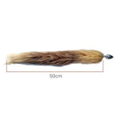 Plug Anal em Aço Cromado c/ cauda de Bege c/ 50 cm - Joia Anal - HARD