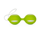 Ben-Wa Bolas para Pompoar em Silicone - Verde - cordão em Nylon. 4cm