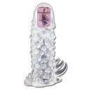Capa estimuladora com vibro de toque em silicone 18cm