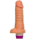 Pênis nervoso com Vibro e Escroto 17 x 4 cm na cor bege