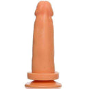 Pênis maciço e flexível com ventosa - 14,5 x 4 cm na cor bege