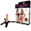 Cinta com prótese peniana realístico - Strap On - cor bege 16x4 cm