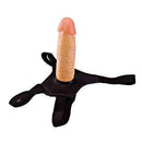 Cinta com prótese peniana realístico - Strap On - cor bege 14,5x4 cm