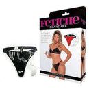Calcinha em vinil com vibrador bullet multivelocidade - cor preta Power Panty