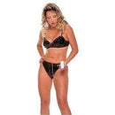 Calcinha em vinil com vibrador bullet multivelocidade - cor preta Power Panty