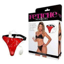 Calcinha em vinil com vibrador bullet multivelocidade - cor vermelha Power Panty