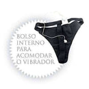 Calcinha em vinil com vibrador bullet multivelocidade - cor vermelha Power Panty