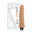 Pênis em CyberSkin com vibrador na cor bege, 18,5x4,5 cm