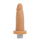 Pênis em CyberSkin com vibrador na cor bege, 14,5x4 cm