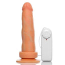Pênis macio e flexível SHEIK '6' - 14,5 x 4 cm vibrador multivelocidade na cor Bege