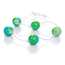Cordão Tailândes Bolas Pequenas com cordão de silicone (5 esferas) - varias cores