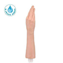 Prótese formato de mão esticada com Vibrador 40 x 6 cm - cor Bege