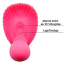Vibrador em silicone com mini pênis - Pink 30 variações de velocidade Pretty Love