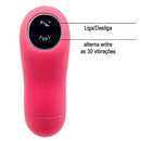 Vibrador em silicone com mini pênis - Pink 30 variações de velocidade Pretty Love