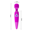 Vibrador Varinha Mágica s/ fio Recarregável - 25 cm - Lilás