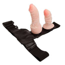 Cinta com prótese peniana em Cyber Skin Duplo - Strap On - Para Dupla Penetração