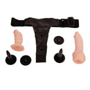 Cinta com prótese peniana em Cyber Skin Duplo - Strap On - Para Dupla Penetração