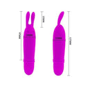 Mini Orelhas do Coelho - Vibrador Puro Silicone 10 Vibrações- 12 cm