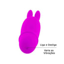 Mini Orelhas do Coelho - Vibrador Puro Silicone 10 Vibrações- 12 cm