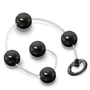 Colar Tailandes cordão em silicone HARD (com 5 esferas) - Preta