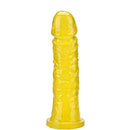 Pênis em Jelly Super Macio e Flexível Amarelo 17,5 x 4 CM