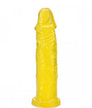 Pênis em Jelly Super Macio e Flexível Amarelo 17 x 3,5 CM