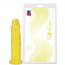 Pênis em Jelly Super Macio e Flexível Amarelo 17 x 3,5 CM