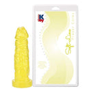 Pênis em Jelly Super Macio e Flexível Amarelo 18,5 x 4 CM