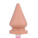 Plug Anal Gigante com Vibro 20 x 12 cm cor Bege