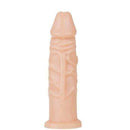 Pênis macio e flexível 12 x 3 cm cor Bege