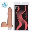 Pênis macio e flexível com Vibrador 18,5 x 4,5 cm cor Bege