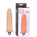 Pênis macio e flexível com Vibrador 12 x 3 cm cor Bege