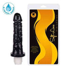 Pênis macio e flexível com Vibrador 17,5 x 3,8 cm cor Preto