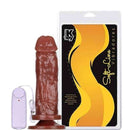 Pênis macio com Vibro e Ventosa 18 x 4,7 cm cor Chocolate