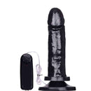 Pênis macio com Vibro e Ventosa 15,5 x 3,7 cm cor Preto