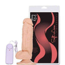 Pênis macio com Vibro e Ventosa 18,5 x 4,5 cm cor Bege