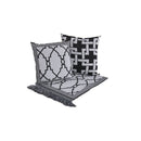 Kit Peseira de Cama Grécia 5 Peças Queen 60% Algodão / 40% Poliéster Jacquard com Franja Acompanha Almofadas Cheias