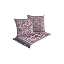Kit Peseira de Cama Grécia 5 Peças Queen 60% Algodão / 40% Poliéster Jacquard com Franja Acompanha Almofadas Cheias