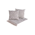 Kit Peseira de Cama Grécia 5 Peças King 60% Algodão / 40% Poliéster Jacquard com Franja Acompanha Almofadas Cheias