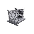 Kit Peseira de Cama Grécia 5 Peças King 60% Algodão / 40% Poliéster Jacquard com Franja Acompanha Almofadas Cheias