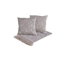 Kit Xale para Sofá Grécia 5 Peças 1,35m x 1,35m 60% Algodão / 40% Poliéster Jacquard com Franja Acompanha Almofadas Chei