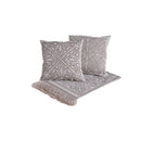 Kit Xale para Sofá Grécia 5 Peças 1,35m x 1,35m 60% Algodão / 40% Poliéster Jacquard com Franja Acompanha Almofadas Chei