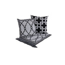 Kit Xale para Sofá Grécia 5 Peças 1,35m x 1,35m 60% Algodão / 40% Poliéster Jacquard com Franja Acompanha Almofadas Chei