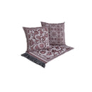 Kit Xale para Sofá Grécia 5 Peças 1,35m x 1,35m 60% Algodão / 40% Poliéster Jacquard com Franja Acompanha Almofadas Chei