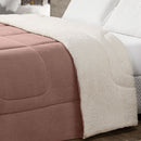 Coberdrom Cobertor Solteiro 1 Peça Maya Manta Soft e Sherpa de Carneiro 100% Poliéster